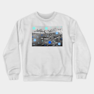 Flying fish over the ocean Crewneck Sweatshirt